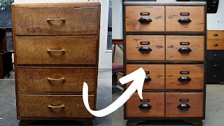 Turning a Tired Old Dresser into an Apothecary Style Cabinet - DIY