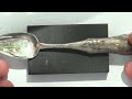 066 | Very Thin Old And Uncleaned Silver Spoon Tested With 18 Karat Gold Acid
