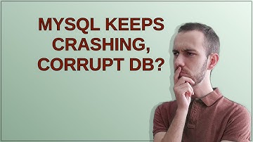 Dba: MySQL keeps crashing, corrupt DB?