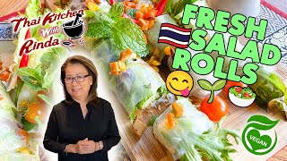 Thai Kitchen with Rinda – Fresh 🇹🇭 Vegan Salad Rolls