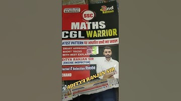 ssc cgl warrior book by Aditya ranjan sir 💯🔥 best maths books ssc cgl #motivation #adityaranjansir