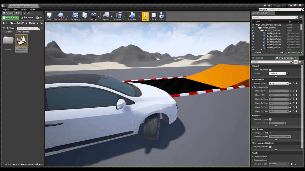 Unreal Engine 4 Vehicle suspension test - YouTube