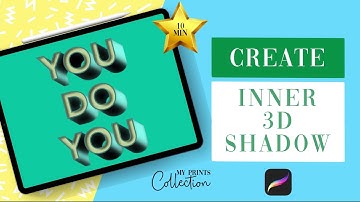 PROCREATE LETTERING | Easy Inner 3D Shadow Effect with you iPad | Less than 10 minutes