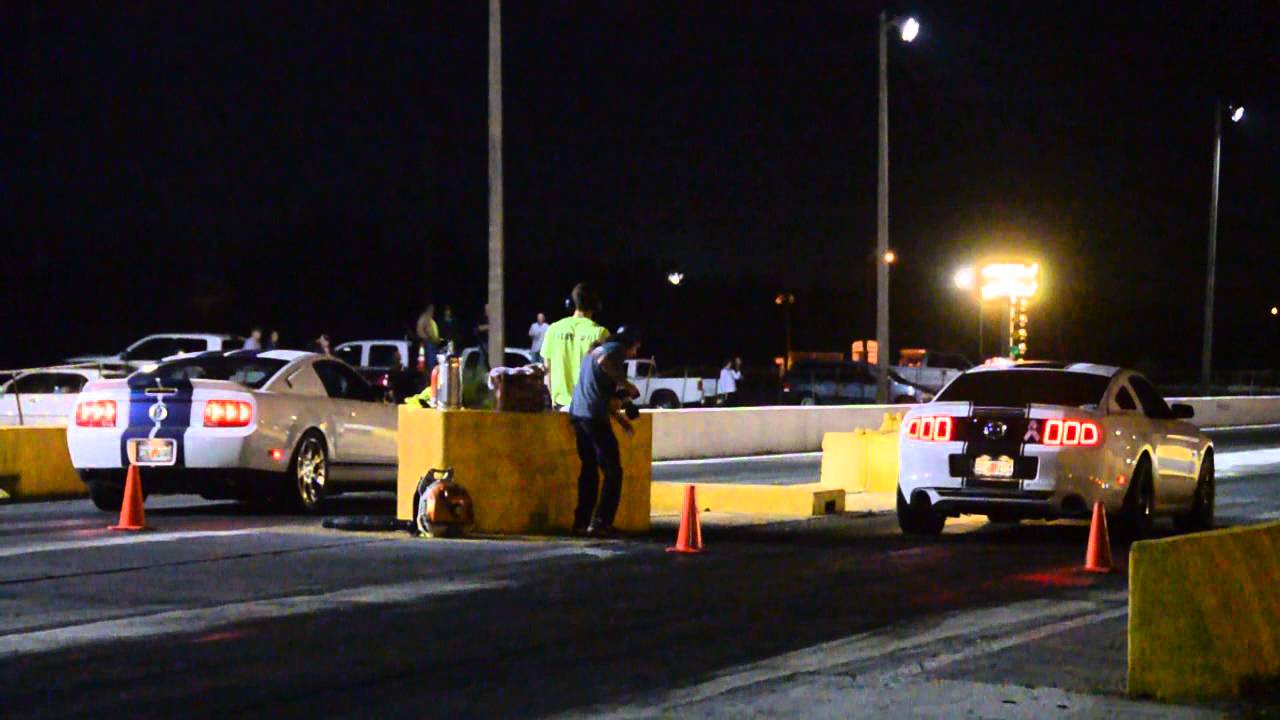 Brad's Shelby (street tires) vs. Oscar's Coyote on Slicks/Drag radials