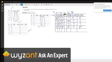 Use truth tables to prove (or disprove) the logical equivalence of two statements.