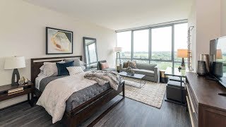 Tour a spacious studio model at the new Eight Eleven Uptown apartments