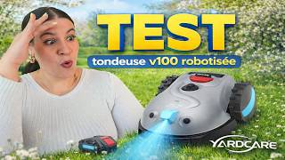 *TEST* 🪴🌹démonstration de la tondeuse robotisée V100 de YARDCARE