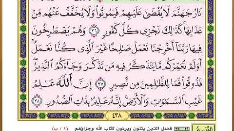 الصفحة ( 438 ) من القرآن الكريم سورة فاطر _ مصحف التقسيم الموضوعي _