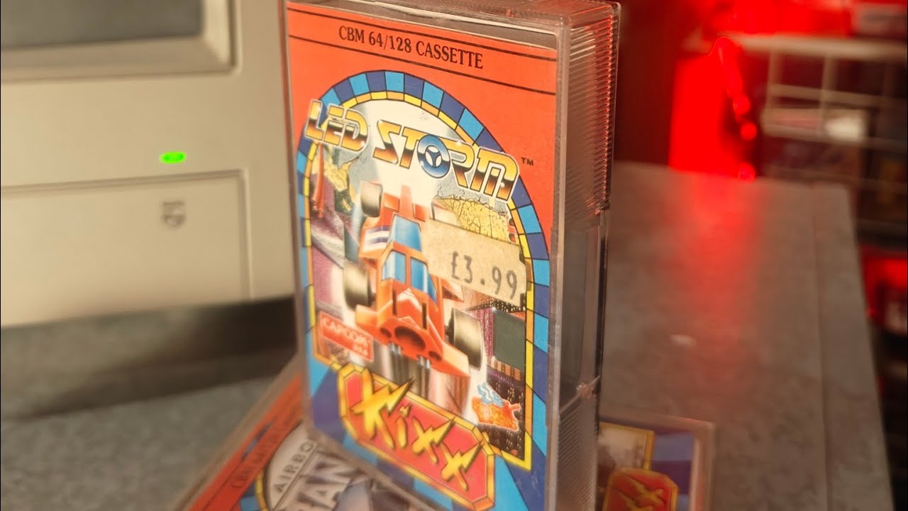 Loading and Playing L.E.D. Storm from tape on the Commodore 64.