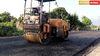 CASE 450 DX Double Drum Roller, Paving Machine Working - Dozer Video