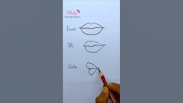How to draw lips ✨ #art #drawing #tutorial #lips #shorts #viral