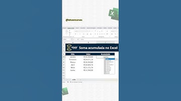 Como fazer soma acumulada no Excel | #shorts #excel