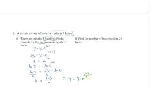 Calculus - Sec 6.5 Exponential Growth and Decay