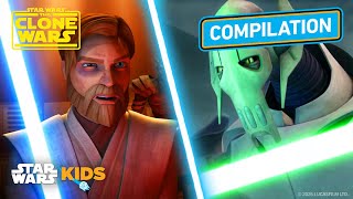 Epic Lightsaber Battles ⚔️💥🔦 | Star Wars: The Clone Wars‬