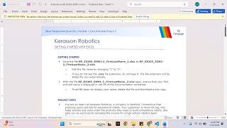 New Perspectives Excel 365 | Module 1: End of Module Project 2 Kerasson Robotics
