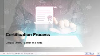 CALPADS Fall 2 Reports and Certification - Module F- Certification Process
