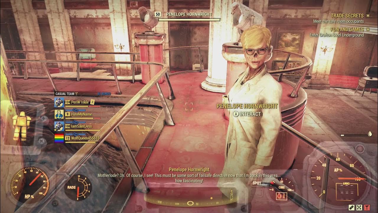 Fallout 76 Trade Secrets Get an access keycard for the safe room