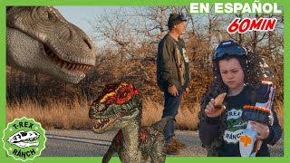 Parque de T-Rex | ¡Búsqueda de dinosaurios gigantes de tamaño natural para niños!