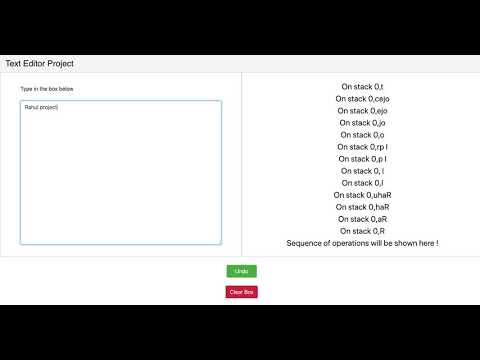 Project -3 Text Editor Stacks