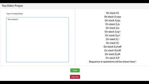 Project -3 Text Editor Stacks