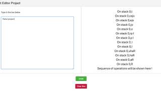 Project -3 Text Editor Stacks