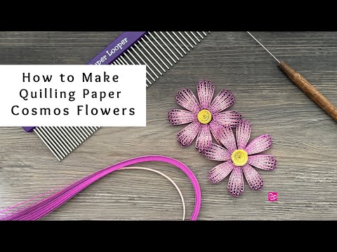 Cara Membuat Bunga Cosmos dari Kertas Quilling | Quilling untuk Pemula