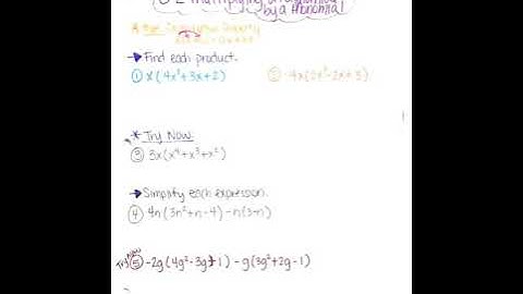 8-2 Multiplying Polynomials by a Monomial