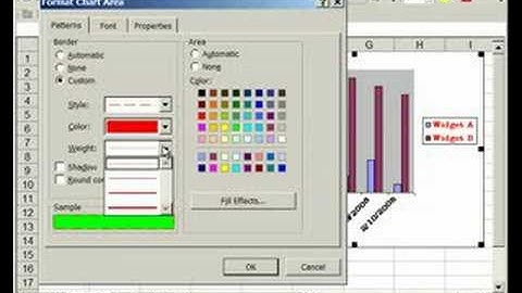 Format the Chart Area of a Chart in Excel - Walkthrough