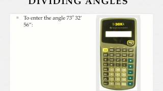 Calculator Use- Multiplying and Dividing Angles