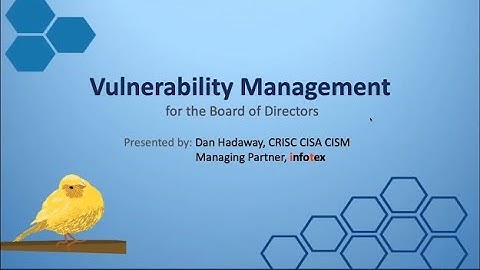 Vulnerability Management for Directors