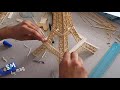 How to make a Wooden Sticks Eiffel Tower DIY -اصنع بنفسك مجسم برج ايفل من الأعواد الخشبية