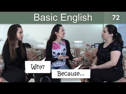 Lesson 72 👩‍🏫 Basic English with Jennifer ❓ Why? Because (&rsquo;cos, &rsquo;cause)