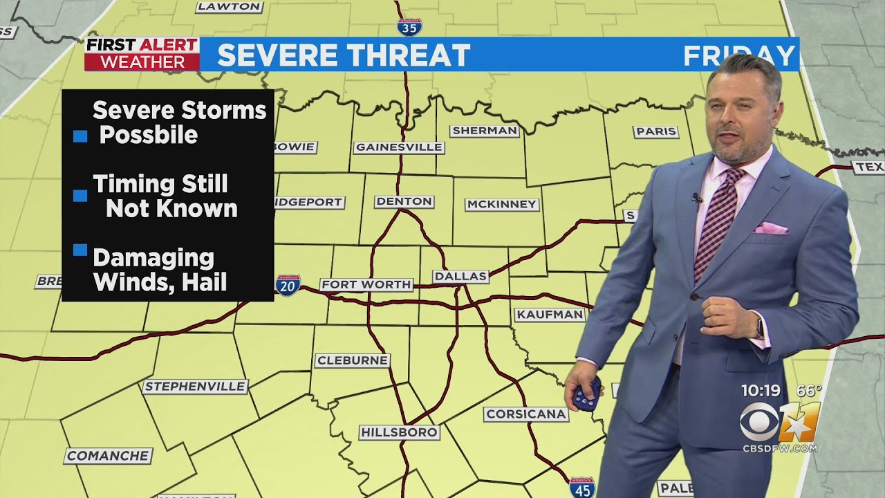 Severe storms possible on Friday - YouTube