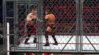 WWE Extreme Rules Brock Lesnar vs Triple H Steel Cage Match