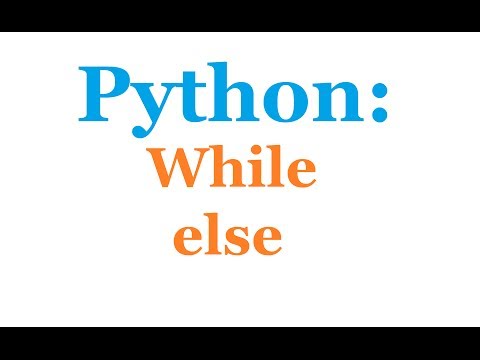 Python Programming Tutorial: While Else