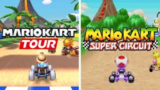 MARIO KART TOUR  All Retro Course SidebySide Comparisons