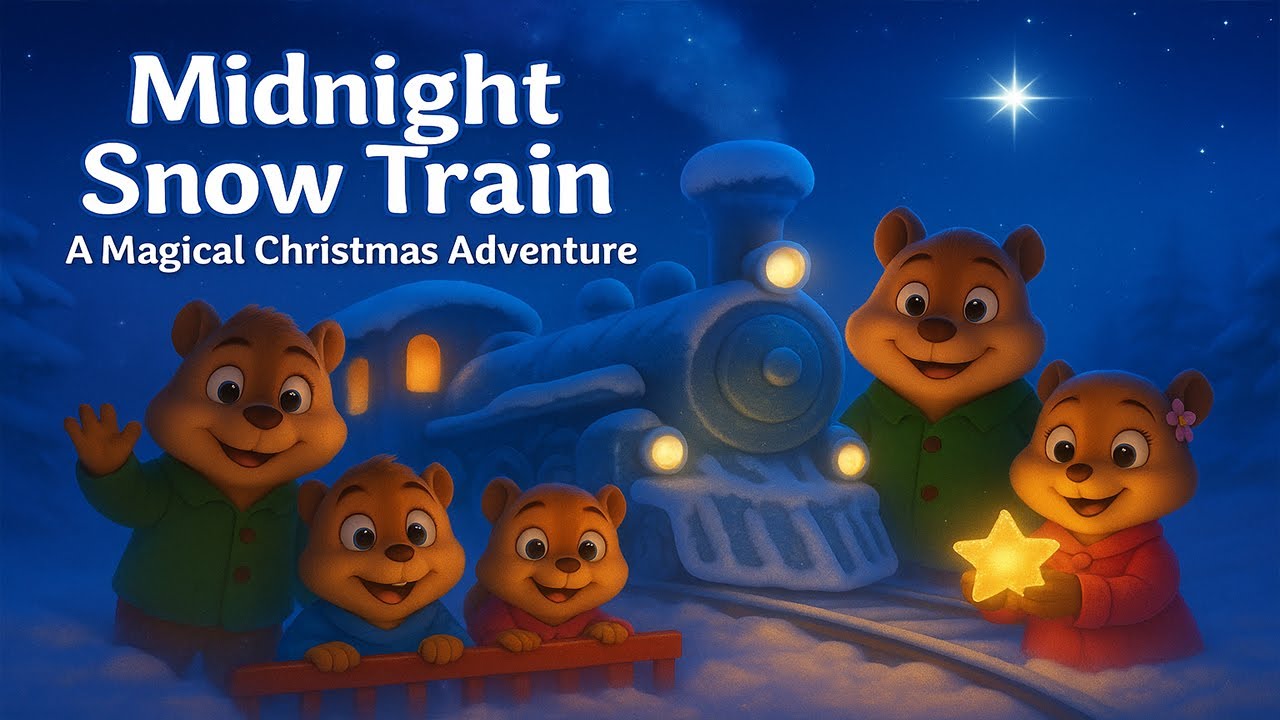 The Midnight Snow Train ❄️✨ | Chipmunk Family’s Magical Christmas Adventure | Kids Animation