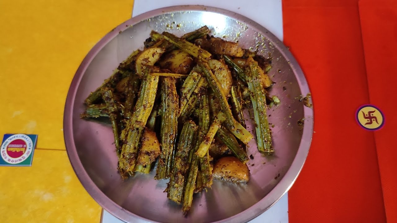 Chuin aloo besara bhaja/drumstick fry 