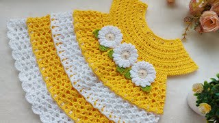 VESTIDO A CROCHET PARA BEBE 🌼 MODELO PRIMAVERA 🌼 0 A 3 MESES 🧶PASO A PASO 🌷FANI_CROCHET 🌷