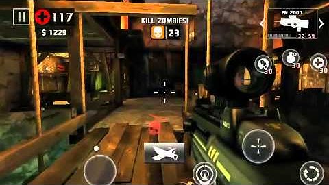 Dead trigger 2 fn 2000 & spagin gameplay iOS level 54 on hard.