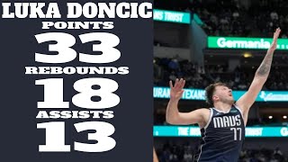 Luka Doncic Triple-Double 33 Pts, 18 Reb, 13 Ast vs Celtics Jan. 22, 2024 #lukadoncic #mavericks
