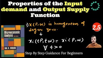 Properties of the Factor demand & Output Functions | Profit Maximizing Behavior of Firm