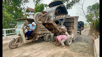 CÔNG NÔNG khủng chở cát  xem quá đã | máy xúc múc đất | ô tô chở đất | hieu excavatoR