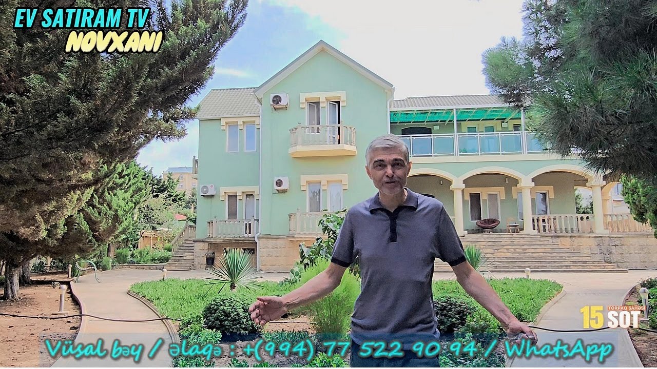 Novxanıda, 18 Sotda Bağlı-Bağçalı Ev Satılır / Недвижимость в Баку / EV SATIRAM TV/ bag evleri