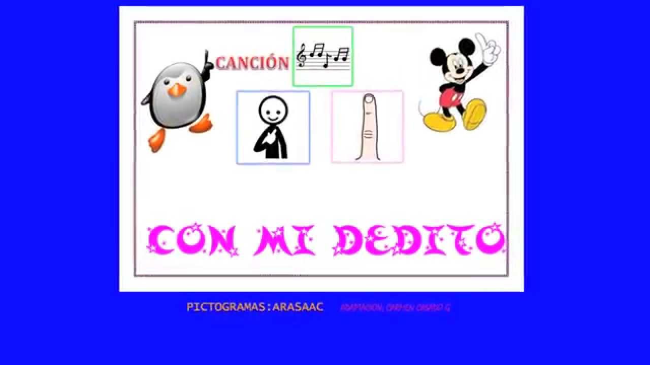 Cancion CON MI DEDITO con pictogramas