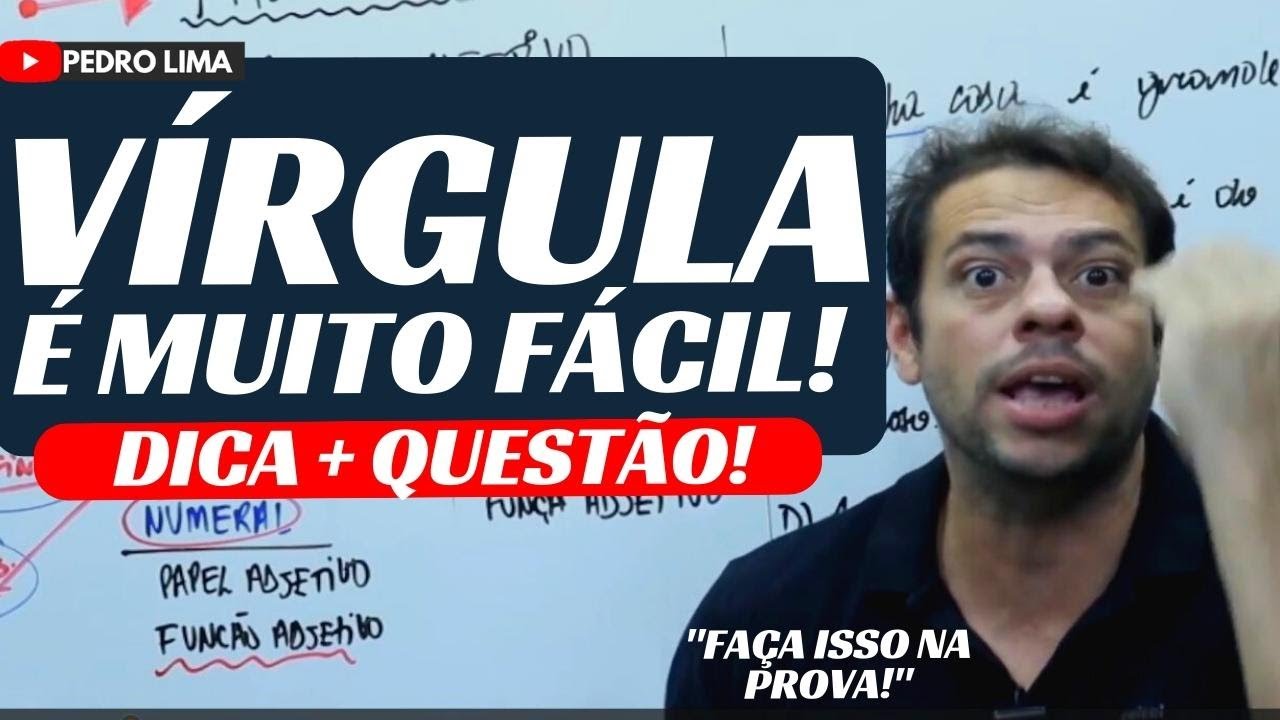 COMO ACERTAR TODAS AS QUESTÕES DE VÍRGULA! (é muito fácil!) / Sintaxe com Pedro Lima 