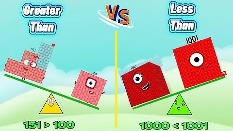 LEARN GREATER THAN VERSUS LESS THAN USING NUMBERBLOCKS | COMPARISON OF NUMBERS | hello george