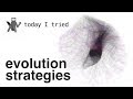 today I tried: Evolution Strategies