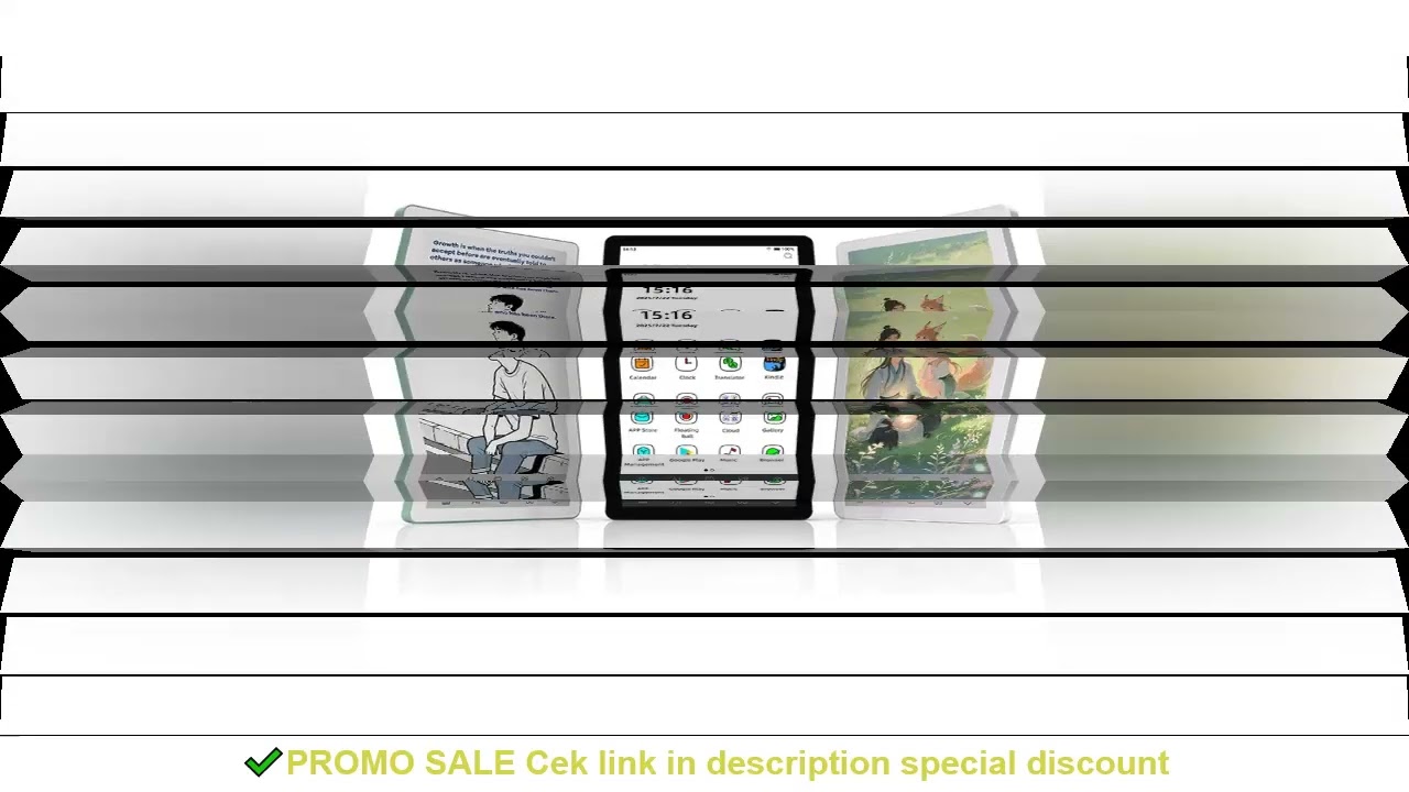 Bigme E-book Reader B6, 6-inch e-ink electronic book, 36-level front light, Android 14 OS built-in G