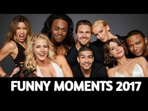 Arrow cast || FUNNY MOMENTS 2017 - YouTube